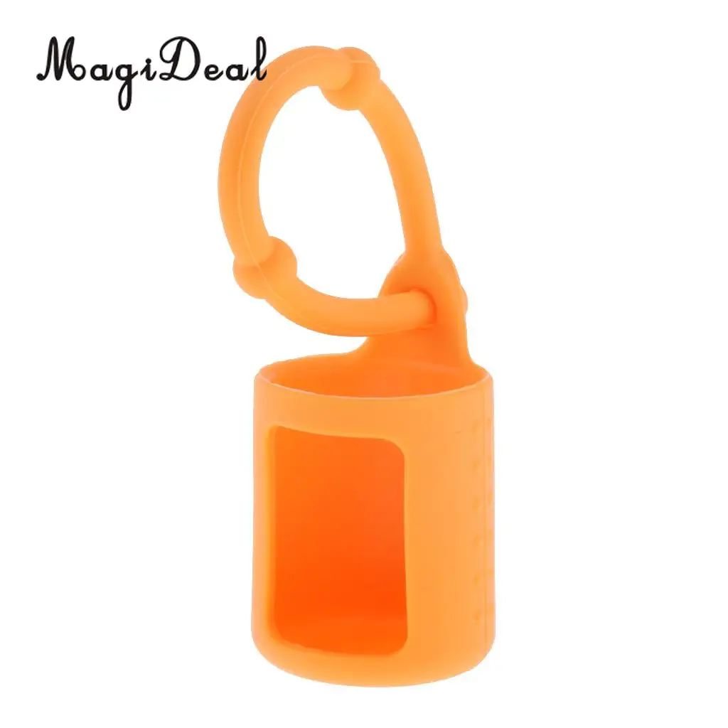 Wooden Empty Essential Oils Roller Bottle with Silicone Carrying Cover Sleeve Kit Set