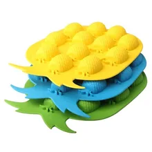 Силиконовая Резина форма ананаса кубик льда Форма для замораживания бар вечерние партия напиток лоток для льда Форма случайный цвет JY