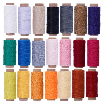 

50 Meters Useful 0.8mm 150D Leather Waxed Thread Cord For DIY Handicraft Tool Hand Stitching Thread Flat Waxed Sewing Line
