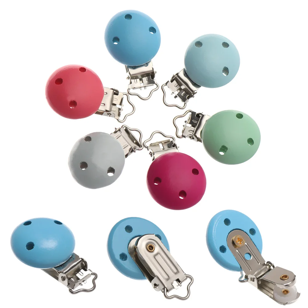 

1PC New Round Shaped Macaron Color Pacifier Clip Baby Teether Teething Accessories Clip Nipple Clasps Toy DIY Tool