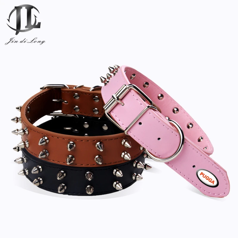 Low Price Clearance Sale Anti Bite Accessories Leather Dog Collar Rivet