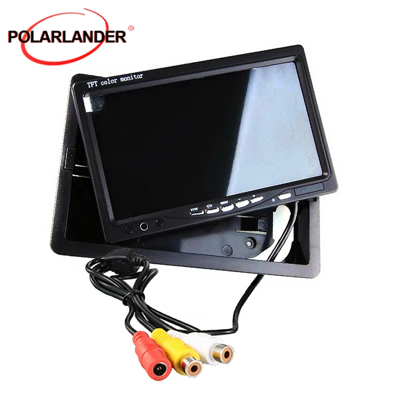

7 inch digital Color TFT LCD with 2 Channels Video car monitor reverse rearview parking system for car backup rear view camera