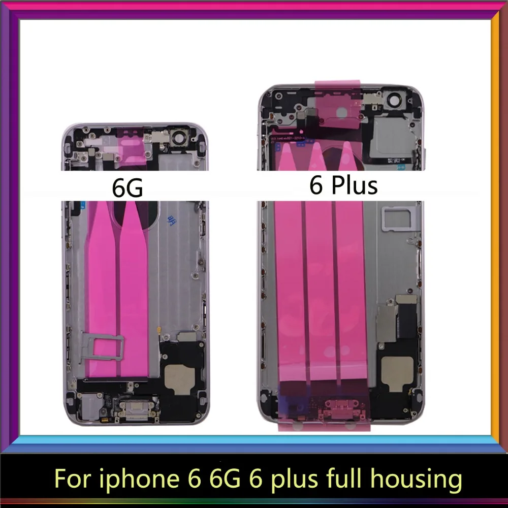 

Battery Cover Door body Full Housing With Sim Tray With Flex Cable Assembly For Iphone 6 6G 6 Plus/6S 6S Plus Middle Frame imei