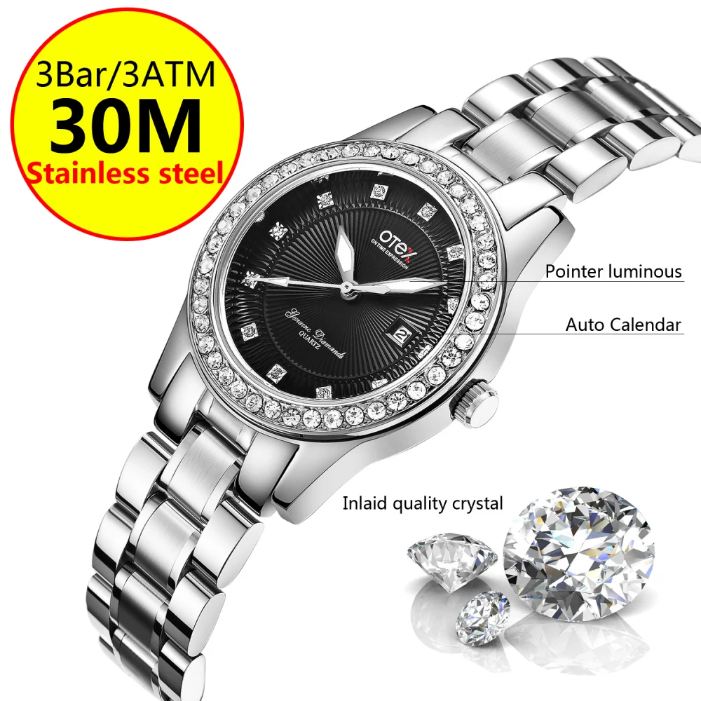 

Luxury Fashion Quartz Ladies Stainless Steel Bracelet Watch Calendar Waterproof Watches Holiday Ladies Gifts relojes