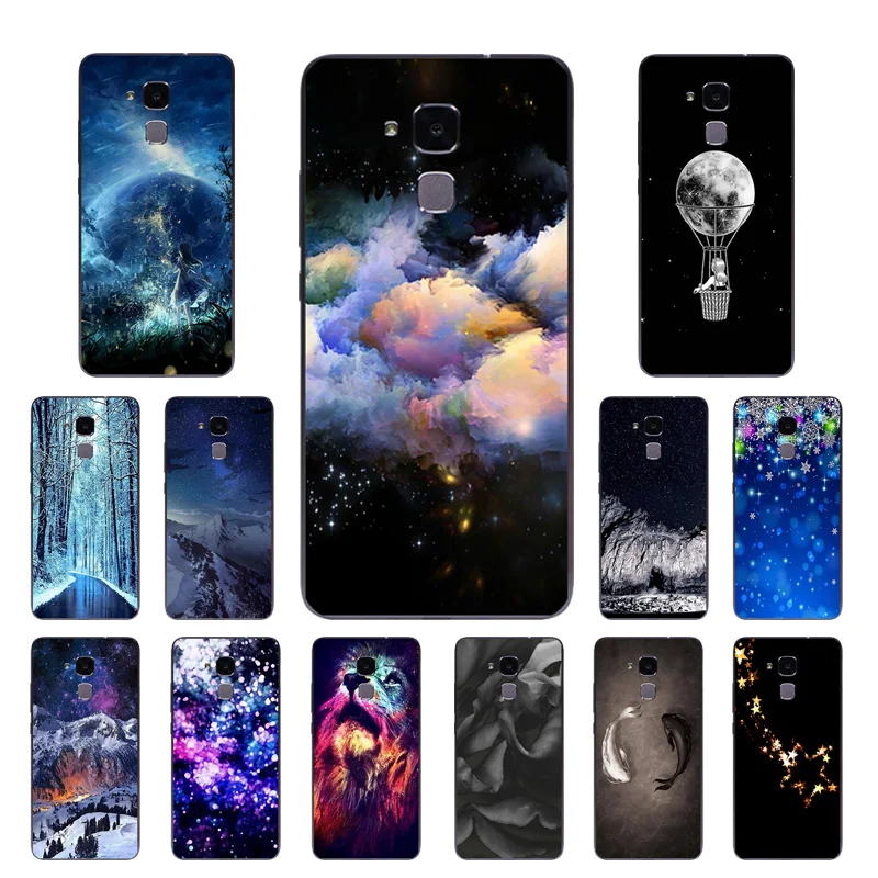 for Huawei Honor 5C / 7 Lite GT3 5.2&quot Soft Silicon Case Snowflake Printing 5 C Back Phone Cases Cover |