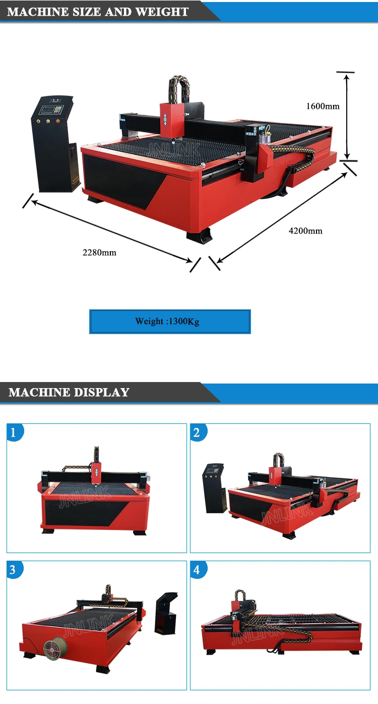 Высокое качество cnc плазменной резки машина 1300*2500 мм с более быстрым курением