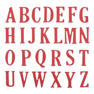 Большие буквы алфавита 26 шт./компл. 5 см, металлические Вырубные штампы для рукоделия, скрапбукинга, фотоальбома, тиснения, искусства