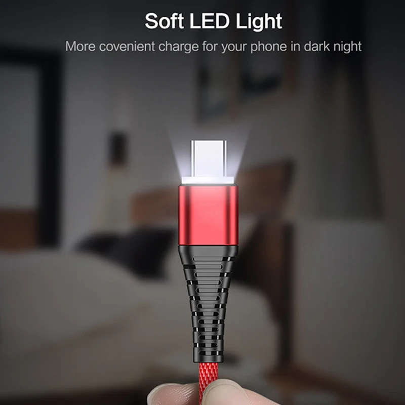 

5V/2.1A USB Type C Fast Charging usb c cable Type-c data Cord Phone Charger For ipad pro Samsung S9 S8 Note 9 8 pocophone F1