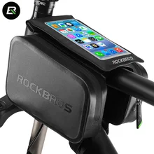 Rockbros Mountain Road Bike Bag Waterproof 6 0 Phone Case Bicycle Saddle Bag Cycling Top Front