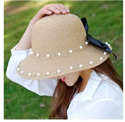 Women style Новые модные соломенные шляпы с бантиком, летние, для мамы, родителя, детский головной убор, для женщин, для девочек, однотонные, для детей, подарок, пляжные головные уборы, Chapeau Femme JS244 - Цвет: Women style