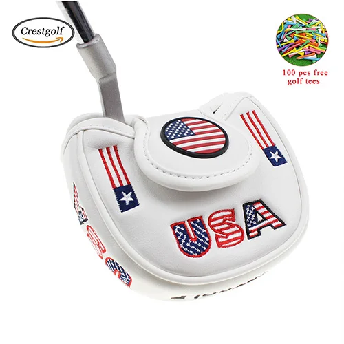 Crest golf США Америка Mallet чехол для клюшки для Odyssey с умным дизайном и безупречным качеством защита головы golf - Цвет: golf putter cover