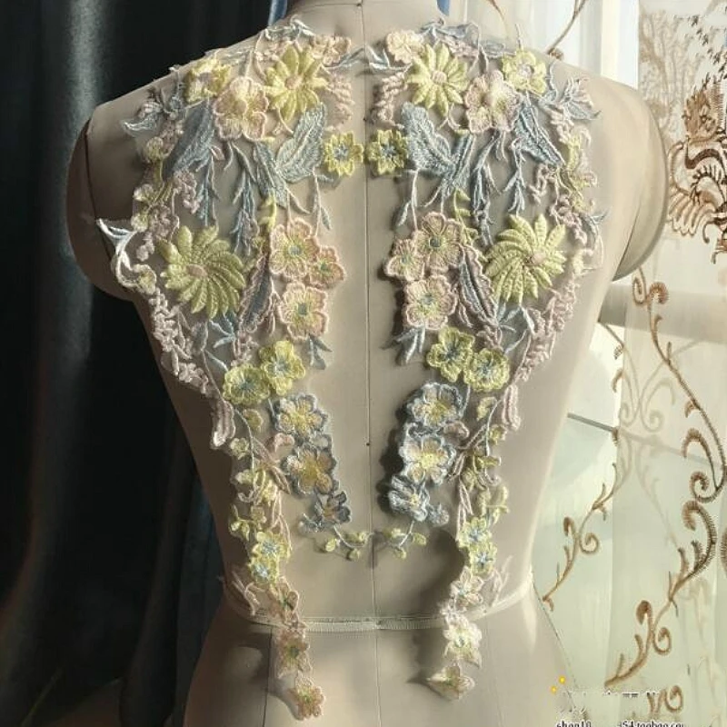 

1pc 3D Flowers Lace Patch Embroidery Applique Patches For Wedding Dress Accessories DIY Sewing Supplies BBB0148