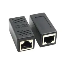 RJ45 Female To Female Network Ethernet LAN Splitter Connector Transfer Head RJ45 Adapter Coupler RJ45 Female To Female Network Ethernet LAN Splitter Connector Transfer Head RJ45 Adapter Coupler
