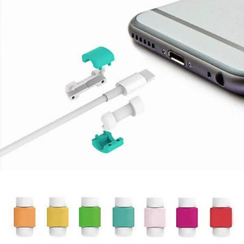 

Colorful Cable Protector for USB Cable Cover Case For iPhone5 5s 6 6s 6plus for iPhone 8 for iPhoneX phone case of cable Protect