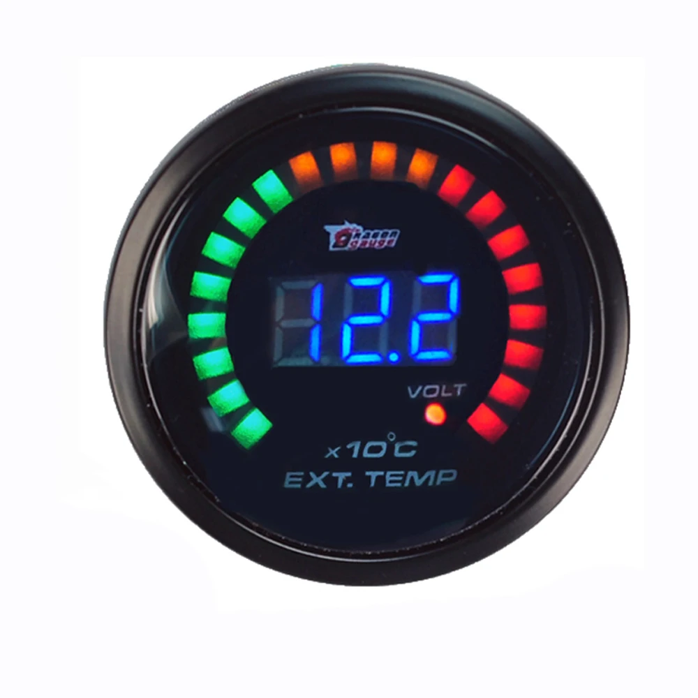 Auto Car 2" 52mm Digital Color Analog LED Tacho Tachometer Meter Racing