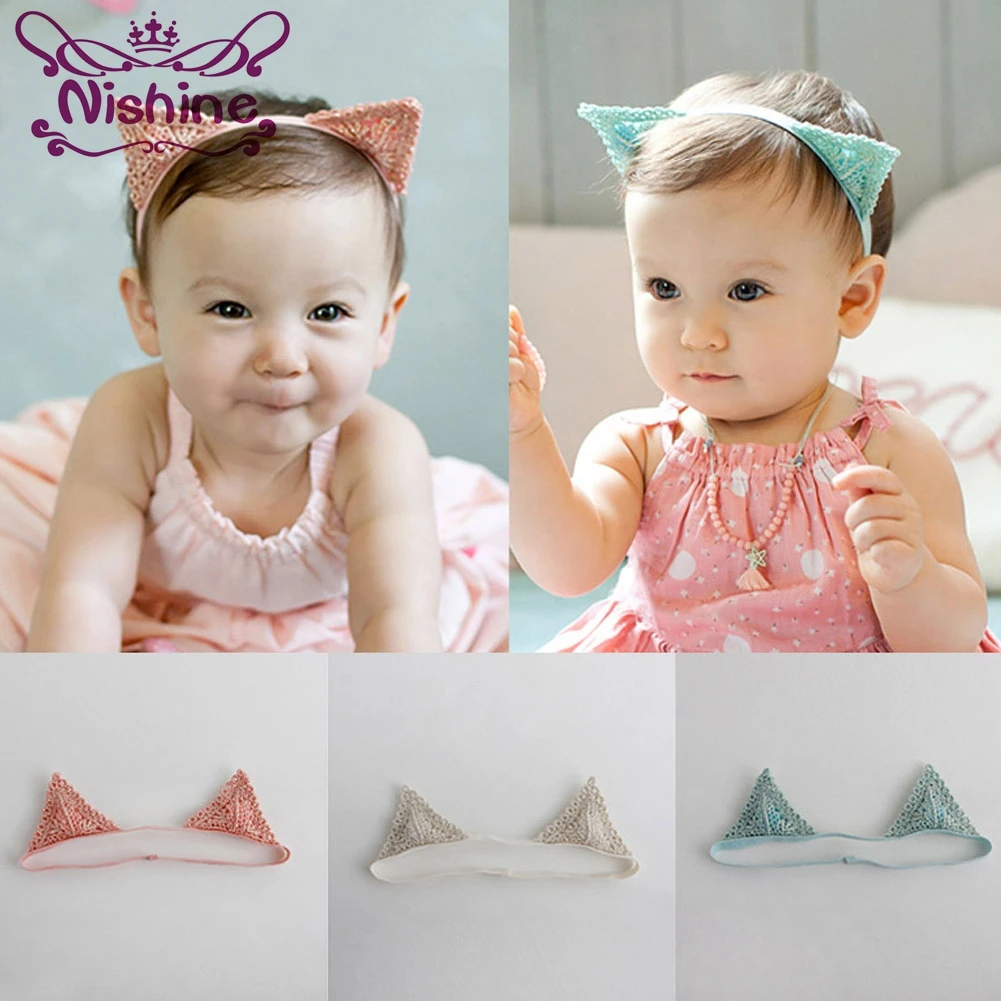 Nishine Kids/повязка на голову с кошачьими ушками повязка изящные кружевные детские