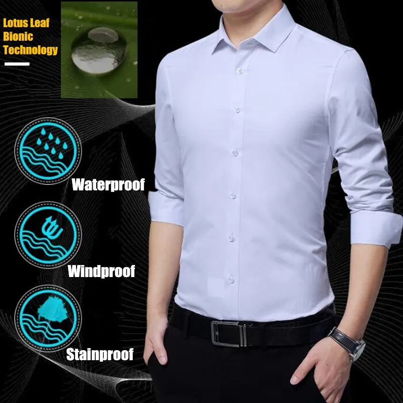 Men Waterproof Anti-dirty Free-ironing 