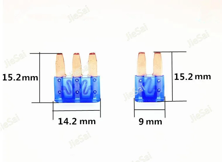 Micro2 Micro3 автомобильный предохранитель 2 Pin 3 Pin Высокое качество PEC предохранитель для Ford Focus Mondeo Dodge JEEP 5A 7.5A 10A 15A 20A 25A 30A