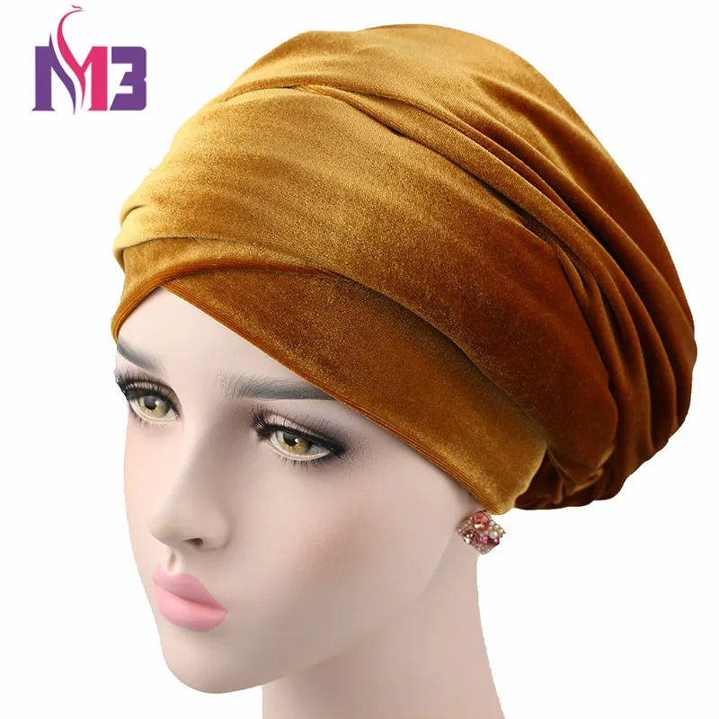 Women Turban All purpose Extra Long Velvet Turban Headband Headwrap