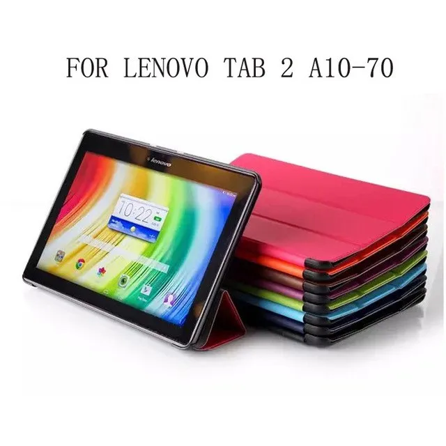 3 в 1 Смарт из искусственной кожи подставка чехол Обложка для lenovo Tab 2 A10-70 A10-70F A10-70L A10 70 A10-30 x30 x30f A10-70C планшеты+ пленка+ ручка