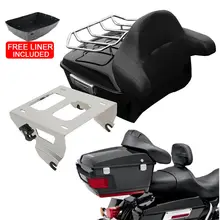 Motorcycle King Tour Pak Pack Trunk & Backrest Mounting Rack For Harley Touring Road King Electra Street Gilde FLHR FLH FLHX