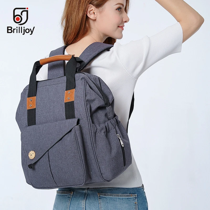 Сумка для детских подгузников Brilljoy модная сумка мам рюкзак большой вместимости