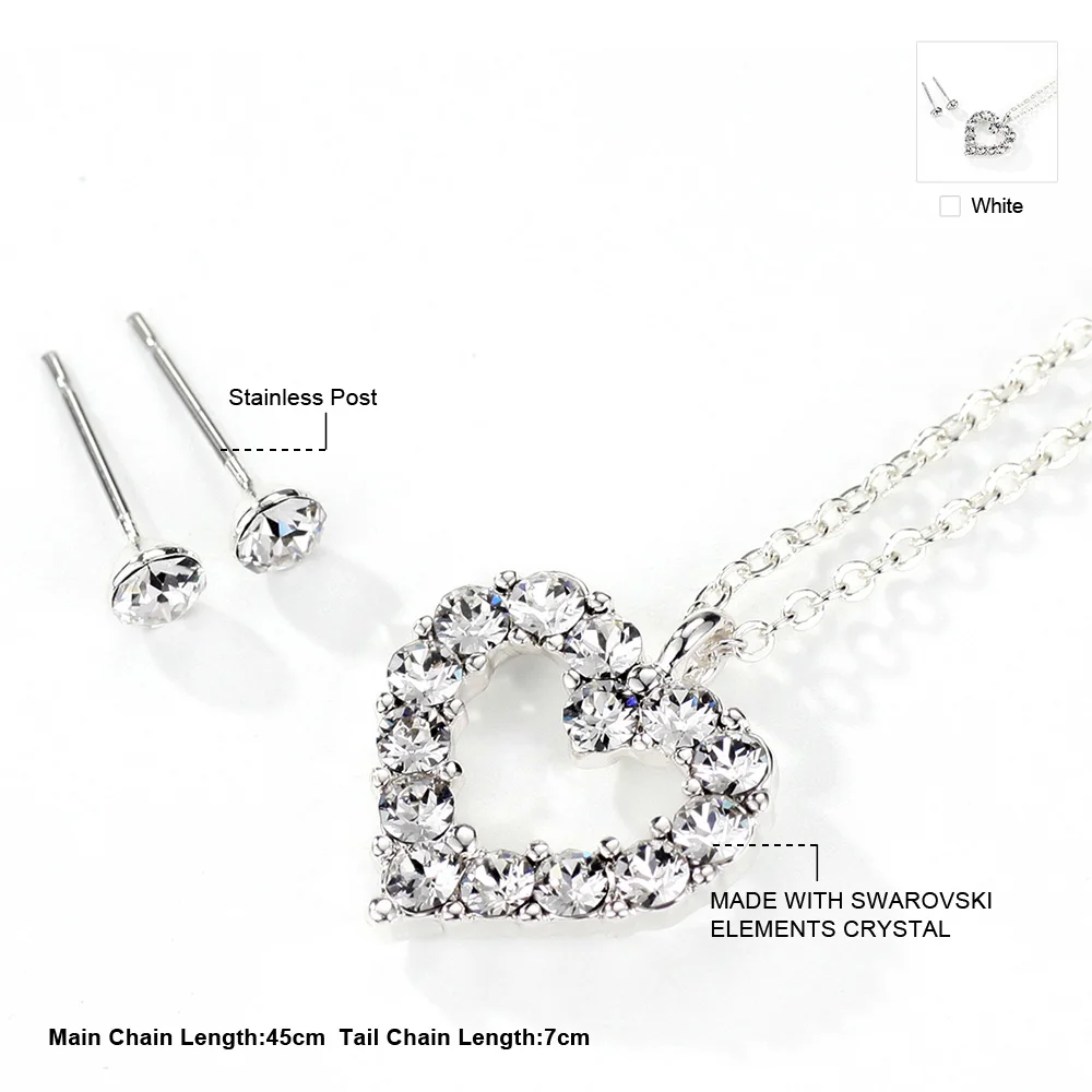 Комплект из колье и серёг с кристаллами Swarovski|necklace with earrings|earrings necklaceneoglory jewelry sets |