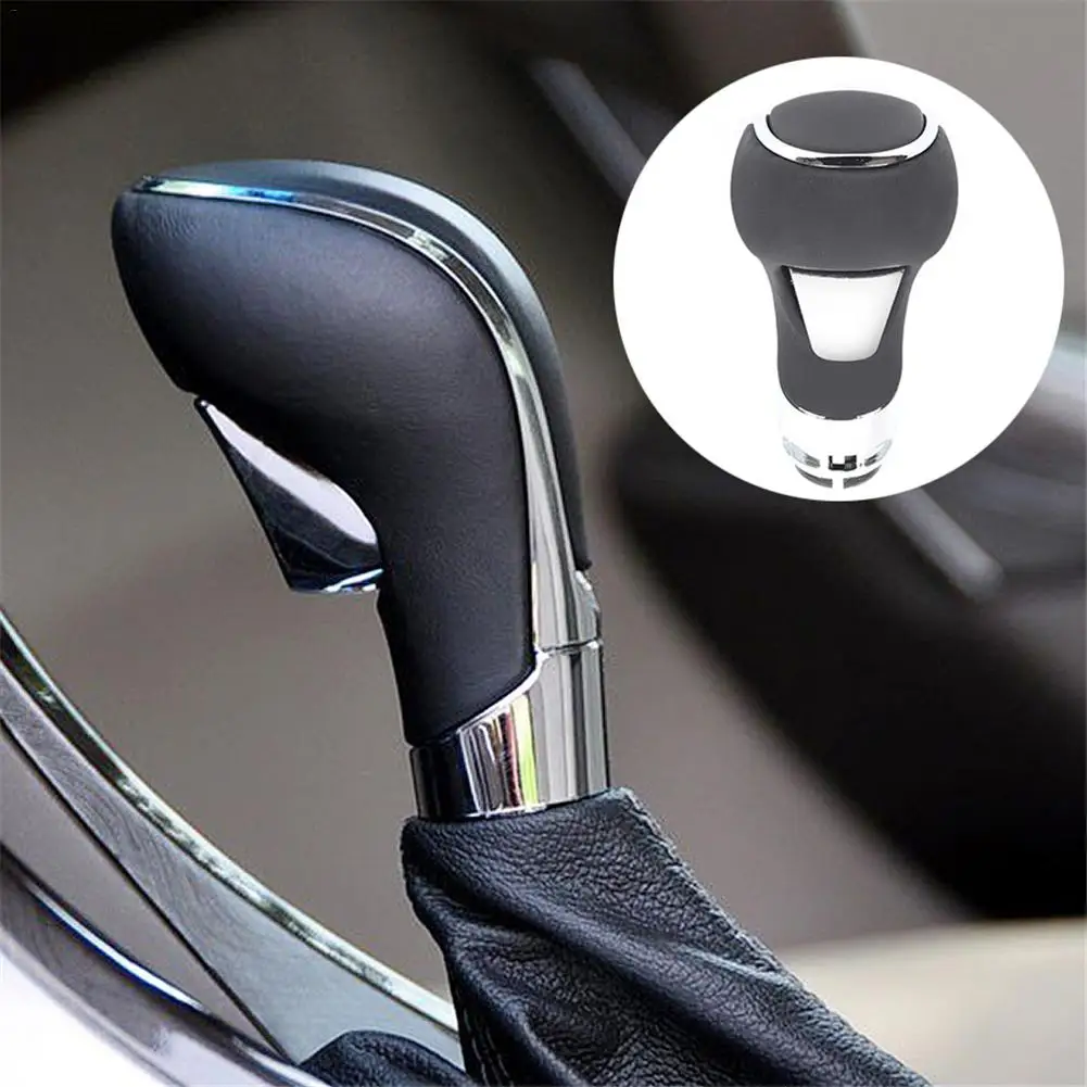 

New PU Leather Automatic Transmission Gear Shift Shifter Lever Knob For Opel Vauxhall Insignia Buick Regal Black Chrome 20986271