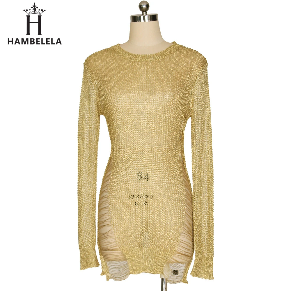 Hambelela Women Sexy Crochet Mini Dress Knitted Bodice with Shred Detail Long Sleeve O-Neck 2017 Latex Sexy Ladies Sweater Dress (1)