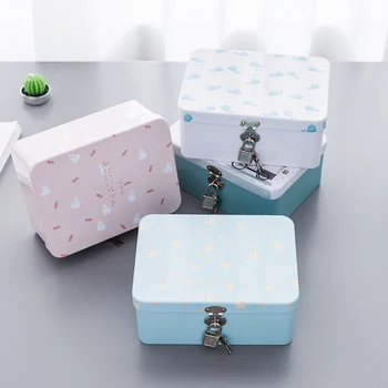 

Old key mini Metal box Sealed jar packing boxes jewelry, candy box small storage cans Coin earrings headphones gift box