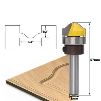 

DRELD 1pc 8mm Shank Faux Panel Ogee Router Bit Carbide Tipped Woodworking Cutter Tenon Cutter for Woodworking Tools