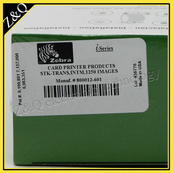4 шт. цветная лента YMCK Zebra 800012 445 и 2 601 пленка для принтера ID карт ZXP8|card printer ribbon|zebra