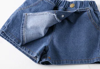 Summer Kids Girl Short Jeans Pants 2019 Fashion Kids Wash Jeans Fake Two-piece Skirt Pants Shorts Girls 2-7 Y Baby Girl Clothes 6