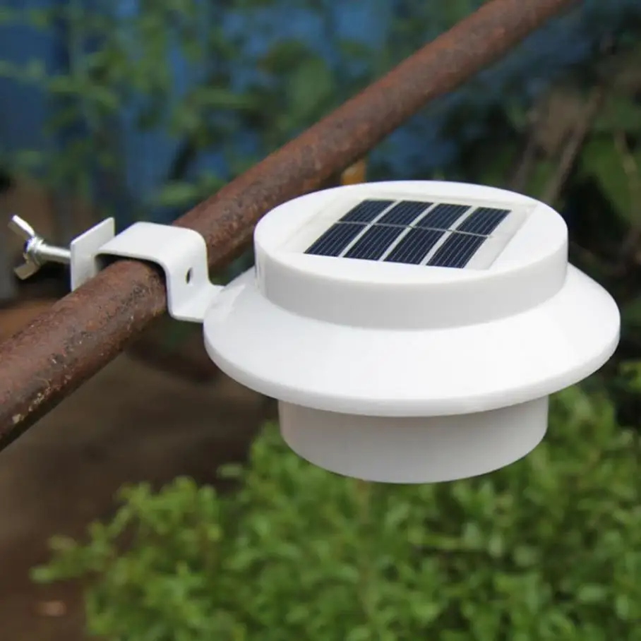 MUQGEW Солнечная энергия лампа для раковины 3LED забора уличная Светодиодная сада и