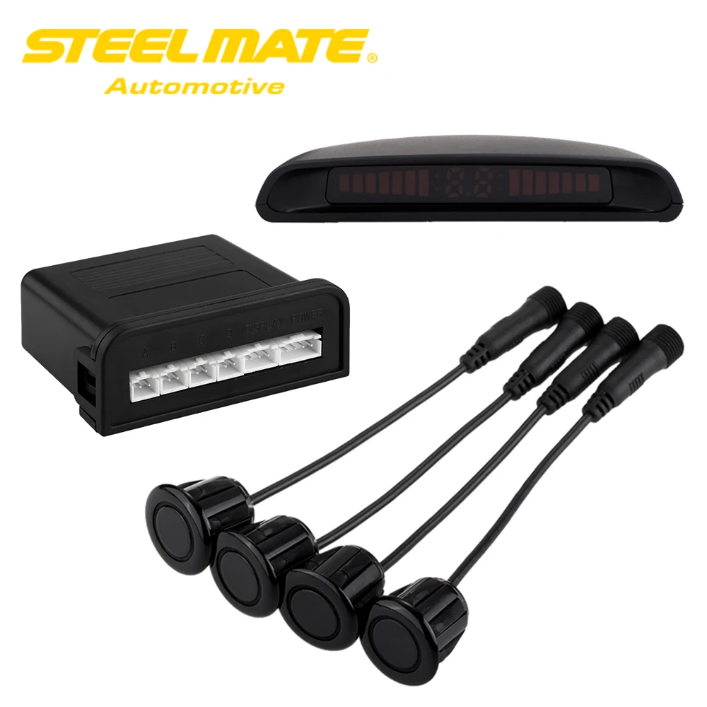

Steelmate Ebat C2 Parking Assist System Car LED Display Parking Sensor Reverse Radar Alert System with 4 Sensors