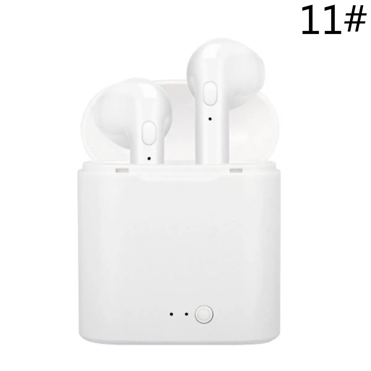 2 white with box Bluetooth наушники I7s TWS спортивные фитнес беспроводные гарнитуры стерео беспроводные Bluetooth наушники с зарядной коробкой для всех телефонов - Цвет: 2 white with box