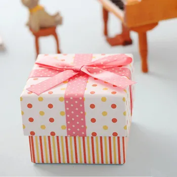 

Free shipping wave dot wedding candy box with bowknot ,50 pcs/lot , DFSY14-4