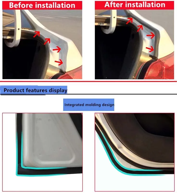 para a Borda da Porta do Carro Adaptados com Modificado Tira de Vedação de Borracha Poeira Lacuna Feng Shui Colisão Isolamento Acústico Kia k4 17 isolamento acústico adaptados com modificado tira de vedação de borracha