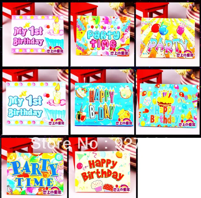 Invitation Card 1st Birthday Design Boy Girl Happy Birthday Party