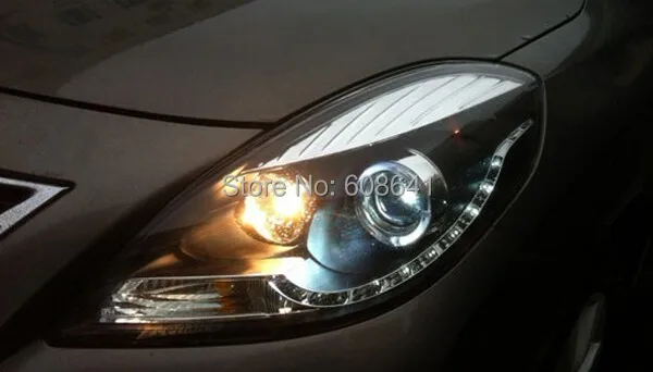 SUNNY Versa светодиодный Ангельские глазки головной светильник для NISSAN 2011 13 лет
