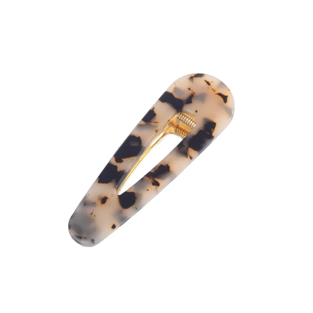 Acetate Hairpins Fashion hair jewelry for women french barrettes Girl Vintage Acrylic Leopard Hair pins Duckbill Hairgrips (15)