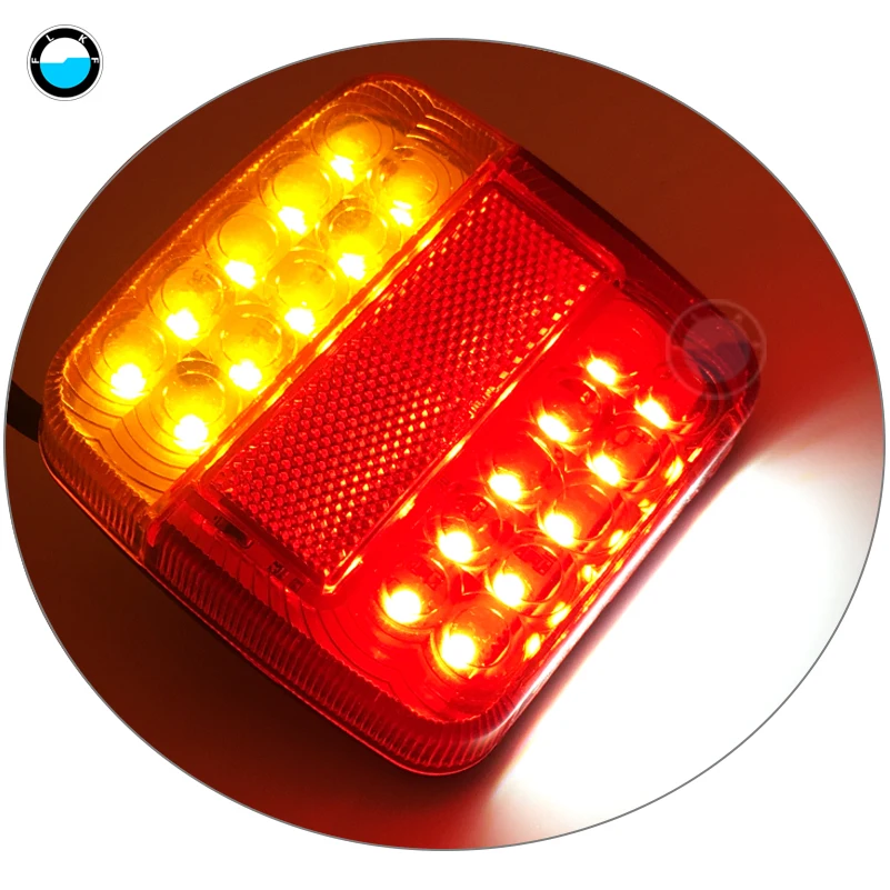 

1 pair 12V Trailer Truck Caravan 26LED Taillight Tail Light Rear Lamp Turn Signal Brake 6LED Number Plate Light Boat Pickup.