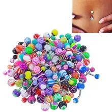 Piercing sexy unissex de barriga, 30/pçs/set colorido, sexy, corpo, botão, umbigo, barbell, joia joia da moda, unisex