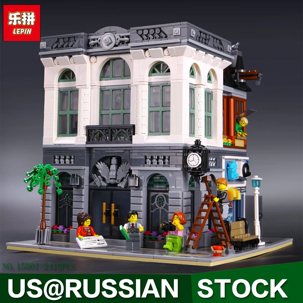 

LEPIN 15001 Brick Bank Model Building Kits Blocks Bricks Kits Toy Compatible With 10251