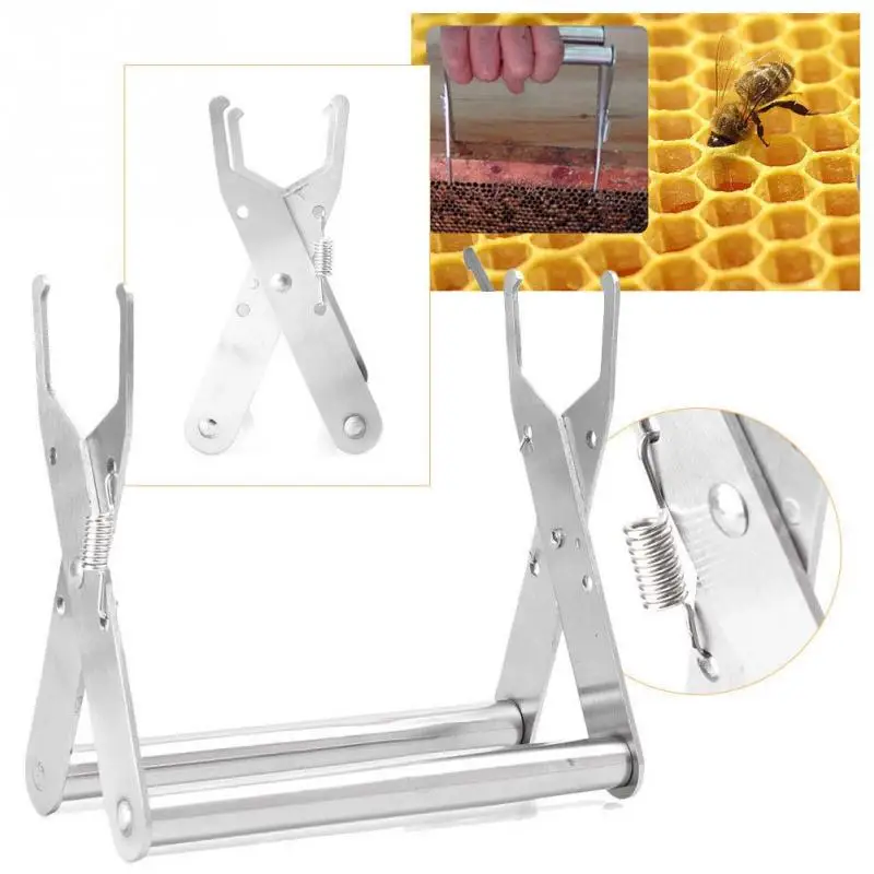 

Bee Hive Frame Stainless Steel Holder Capture Grip Beekeeping Accessory Protect Bee Sting Capture Grip Beekeeping Equipment