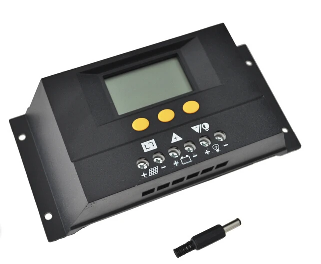 30A 12V/24V Intelligent LCD PWM Solar Charge Controller Solar Panel