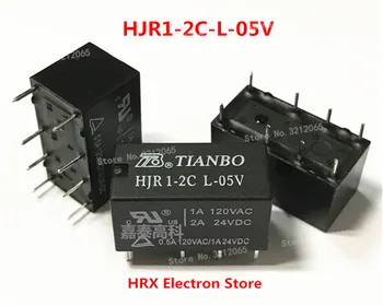 

10PCS/LOT Relay HJR1-2C-L-05V HJR1-2C-L-12V HJR1-2C-L-24V 2A 8IN New Original