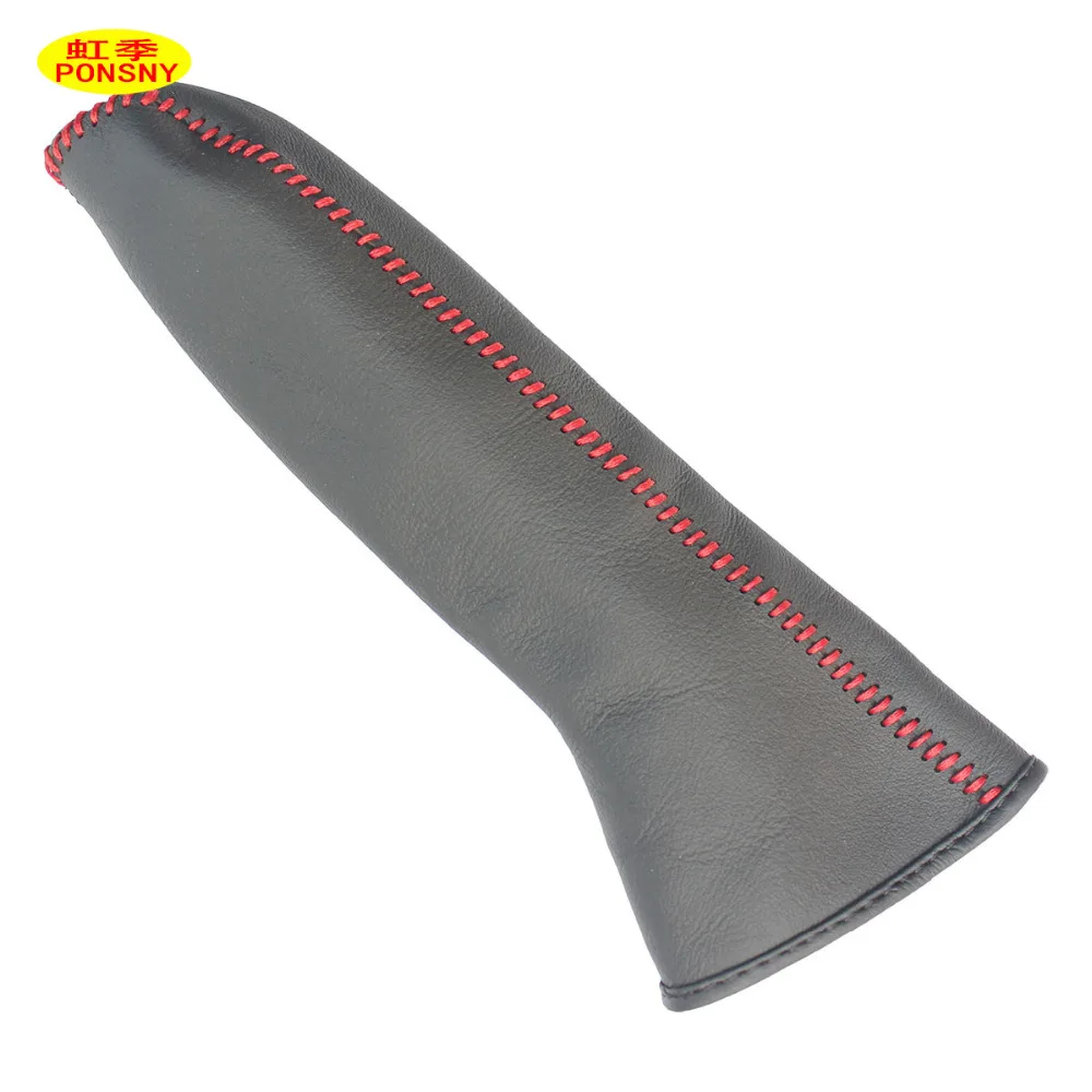 Hand Brake Cover Car Handbrake Covers Case for Nissan March Versa Note Genuine Leather DIY Handbrake Grips Cover