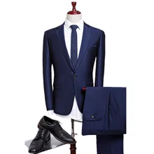 2016 new autumn wedding navy blue suits men,blazer men,men’s navy blue business suits,men’s Dress suits, size M-4XL
