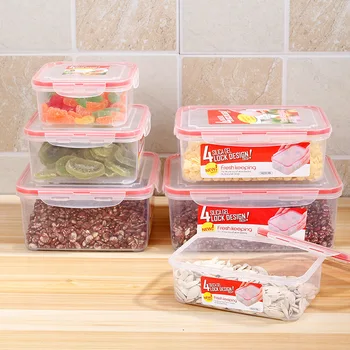 

Japan Explosion Models Square Sealed Plastic Kitchen Refrigerator Storage Box Home Kicthen Organizer Tools Creative Storage Box